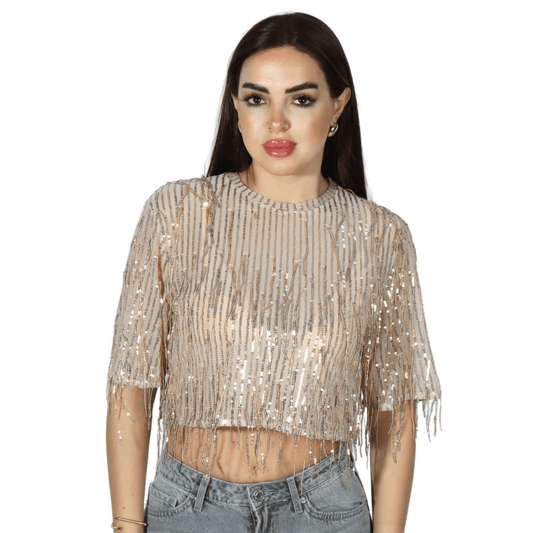 AMISU Womens Tops AMISU - Sparkle Short Sleeves T-Shirt