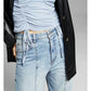 AND NOW THIS Womens Bottoms XS / Blue AND NOW THIS - Front-Seam Barrel Jeans