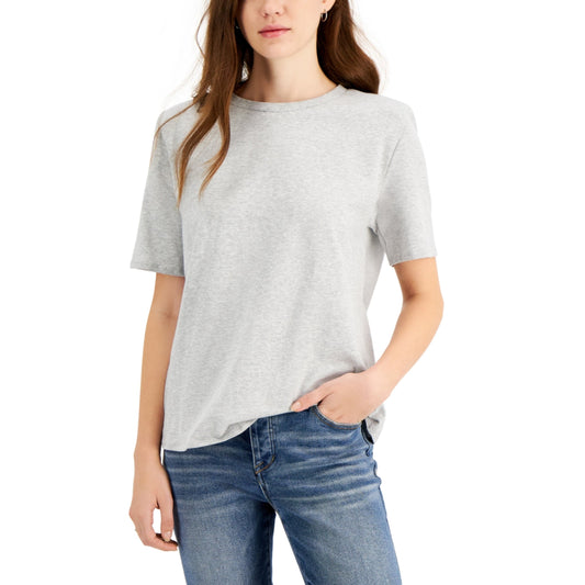 AND NOW THIS Womens Tops XS / Grey AND NOW THIS - Padded shoulder t-shirt