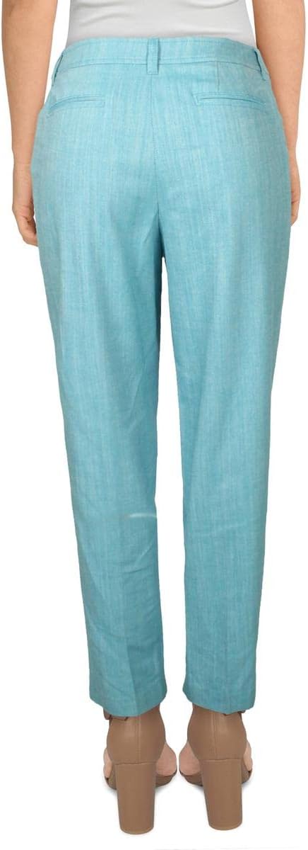 ANNE KLEIN Womens Bottoms M / Blue ANNE KLEIN - Asymmetrical Button Pant