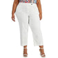 ANNE KLEIN Womens Bottoms XXXL / White ANNE KLEIN -  Straight Leg Ankle Cropped Pants