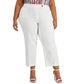 ANNE KLEIN Womens Bottoms XXXL / White ANNE KLEIN -  Straight Leg Ankle Cropped Pants