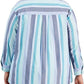 ANNE KLEIN Womens Tops XXXXL / Multi-Color ANNE KLEIN - Collared Striped Shirt