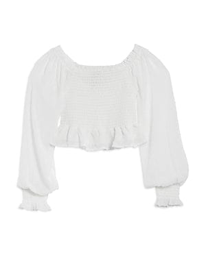 AQUA Baby Girl XXS / White AQUA - Baby - Smocked Blouse