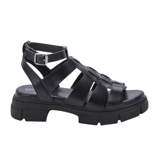 AQUA COLLEGE Womens Shoes 42 / Black AQUA COLLEGE - Buckle Open Toe Strappy Sandals