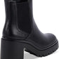 AQUA COLLEGE Womens Shoes 38 / Black AQUA COLLEGE - Raine Lug Sole Faux Leather Chelsea Boots