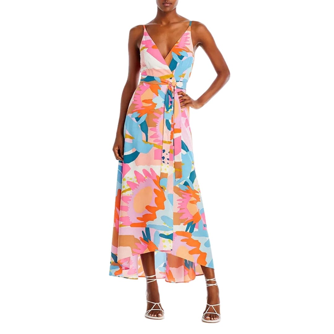 AQUA Womens Dress S / Multi-Color AQUA - Floral Print Maxi Dress