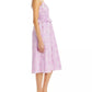 AQUA Womens Dress L / Purple AQUA - Floral Print Tie Strap Dress