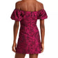 AQUA Womens Dress S / Multi-Color AQUA - Off The Shoulder Floral Print Mini Dress