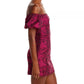 AQUA Womens Dress S / Multi-Color AQUA - Off The Shoulder Floral Print Mini Dress