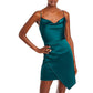 AQUA Womens Dress XS / Green AQUA - Satin Mini Dress