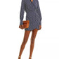 AQUA Womens Dress M / Navy AQUA - Striped Short Dress