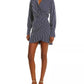 AQUA Womens Dress M / Navy AQUA - Striped Short Dress