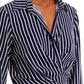 AQUA Womens Dress M / Navy AQUA - Striped Short Dress