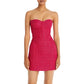 AQUA Womens Dress M / Pink AQUA - Tweed Bustier Dress