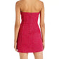 AQUA Womens Dress M / Pink AQUA - Tweed Bustier Dress