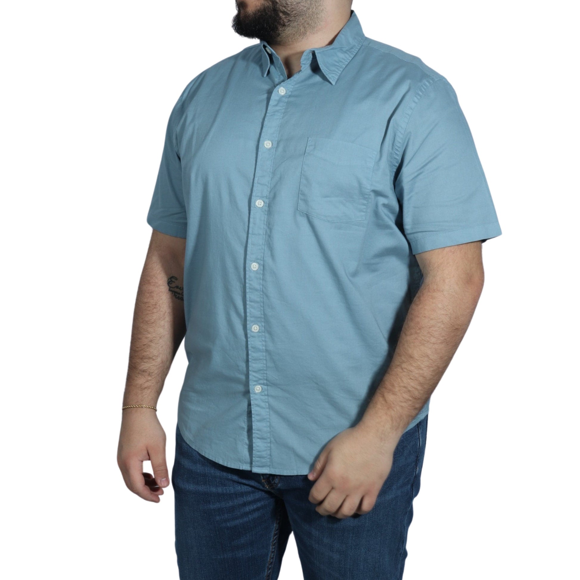 ARIZONA Mens Tops L / Blue ARIZONA - Collar Neck Shirt