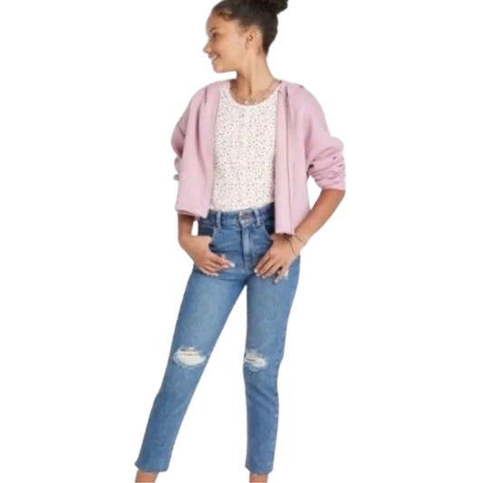 ART CLASS Girls Bottoms XS / Blue ART CLASS - Kids - High Waisted Girlfriend Jeans