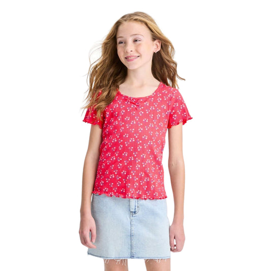ART CLASS Girls Tops M / Multi-Color ART CLASS - Short Sleeve Cinch Front T-Shirt