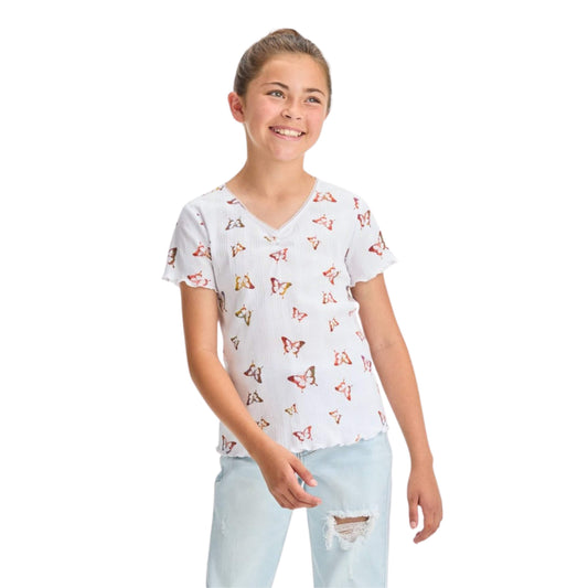 ART CLASS Girls Tops XL / Multi-Color ART CLASS - Short Sleeve Cinch t-Shirt