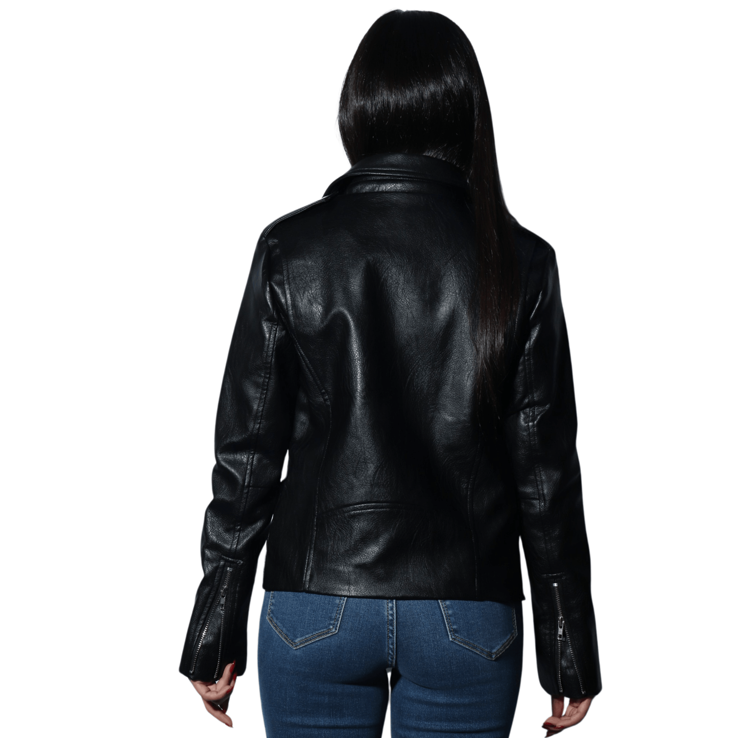 ART LOVE Womens Jackets S / Black ART LOVE - Faux leather biker jacket