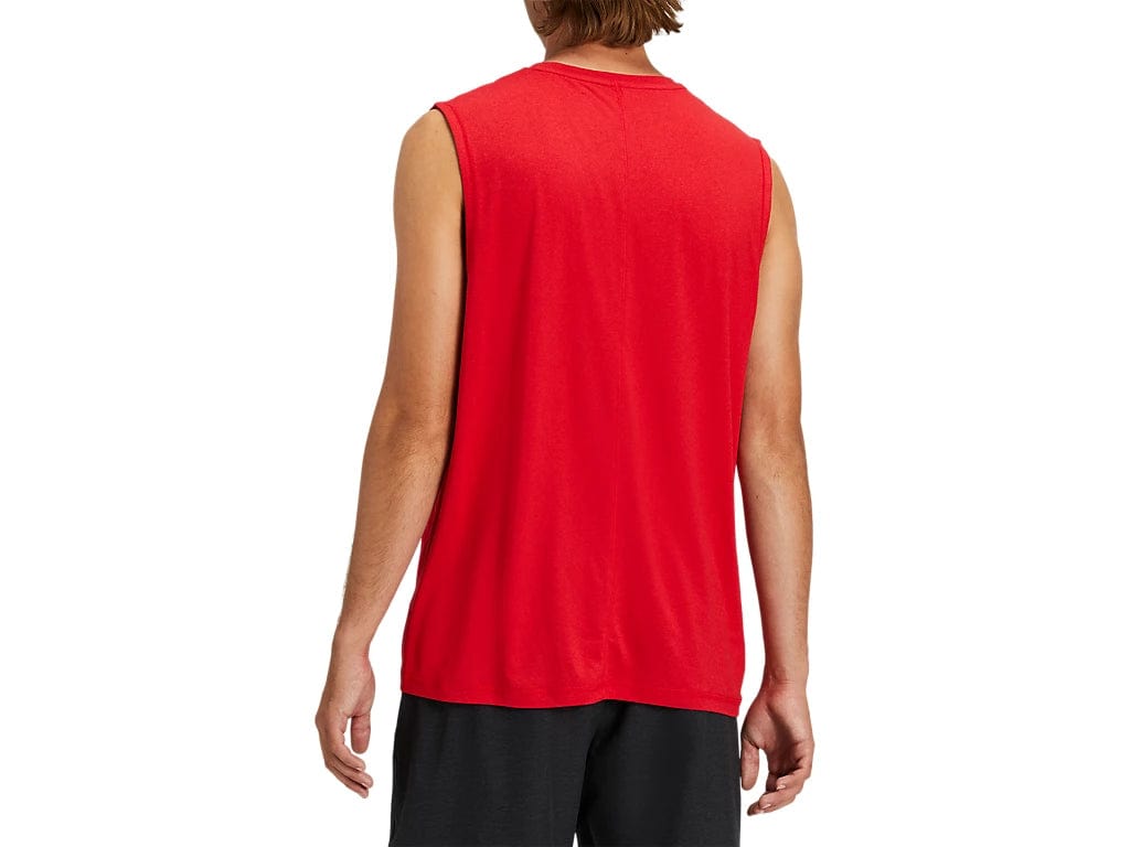 ASICS S / Red ASICS - Sleeveless Heather Tech Top