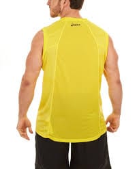 ASICS Mens sports L / Yellow ASICS - Lind All Over Tank Top