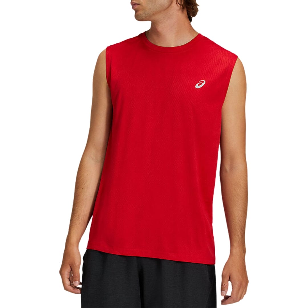 ASICS Mens sports S / Red ASICS - Sleeveless Pr Lyte Top