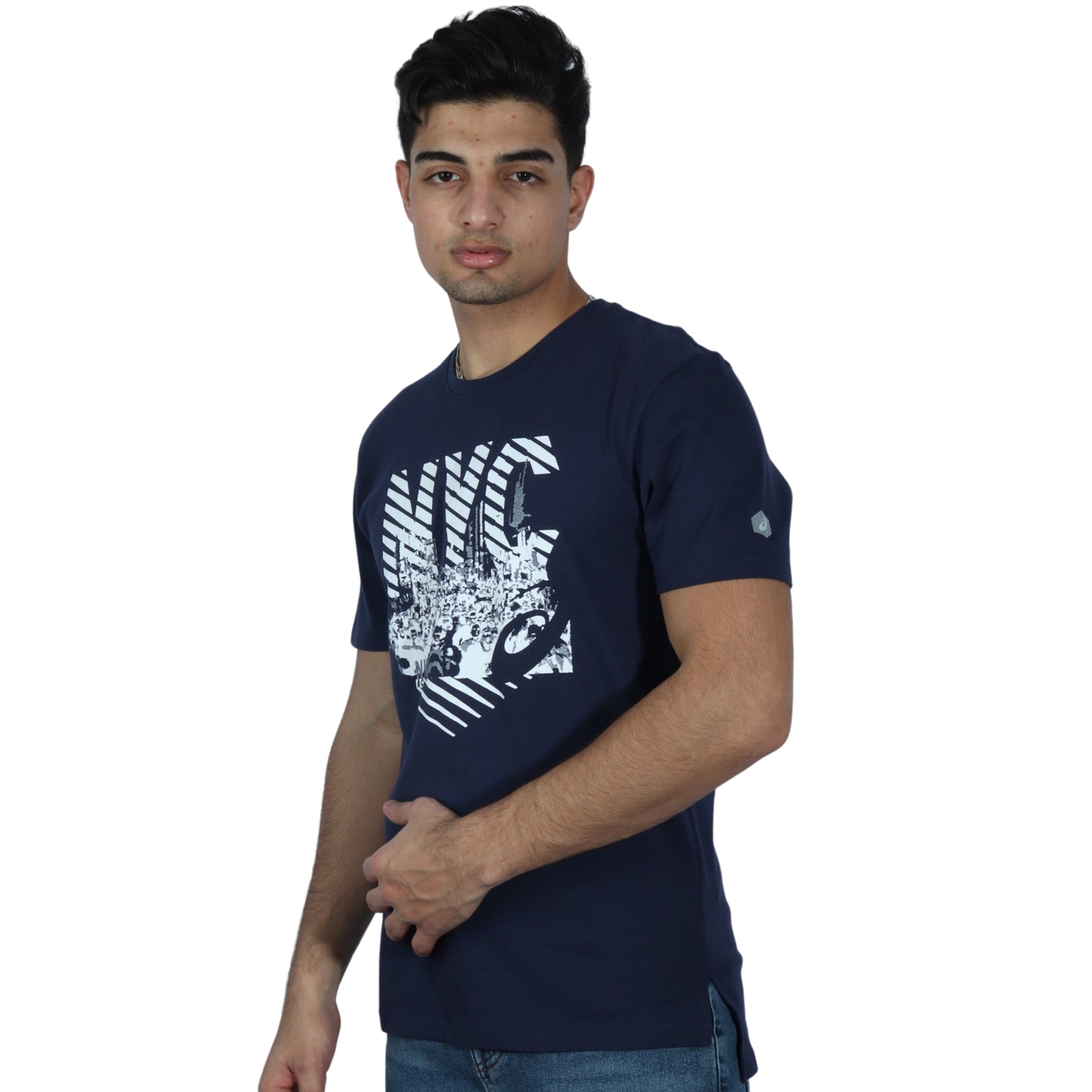 ASICS Mens Tops S / Navy ASICS - Printed Front T-shirt