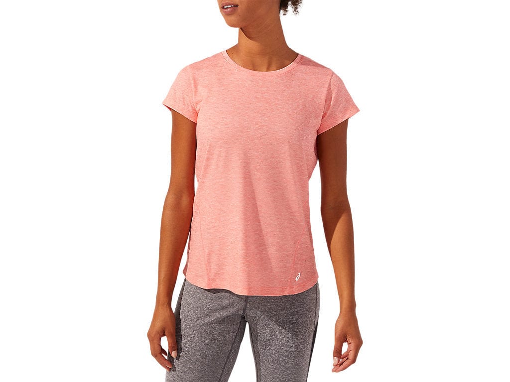 ASICS Womens sports L / Coral ASICS - Short Sleeve Heathered Top Running