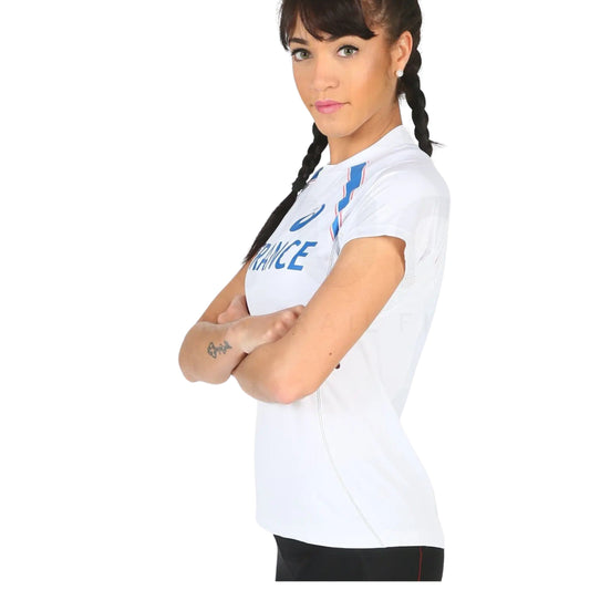 ASICS Womens sports L / White ASICS - Womens long sleeve France blouse