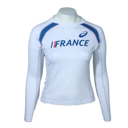 ASICS Womens sports L / White ASICS - Womens long sleeve France blouse