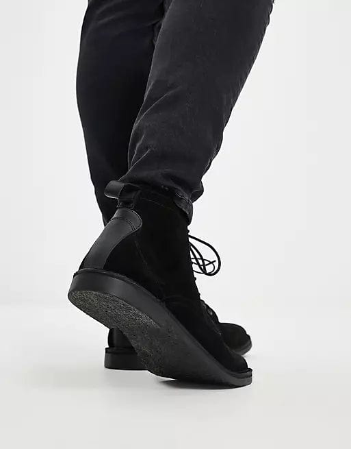 ASOS 46 / Black ASOS - Suede Desert Boots Suede With Leather Detail