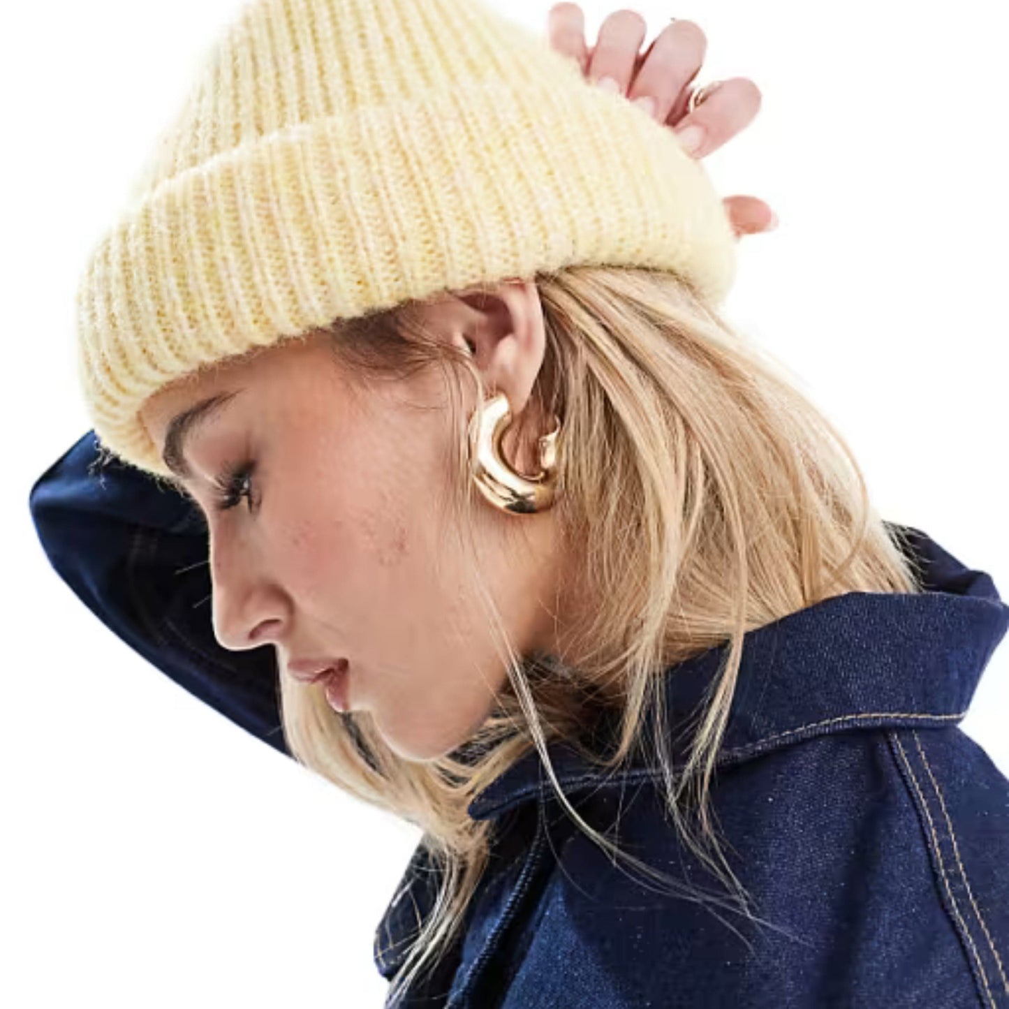 ASOS Hats & Headbands Yellow ASOS - Wool Rib Beanie