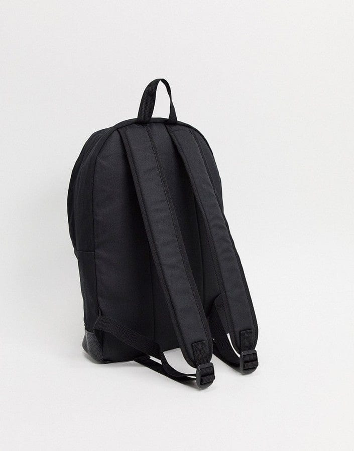 ASOS Men Bags Black ASOS - Canvas Backpack With Faux Leather Base