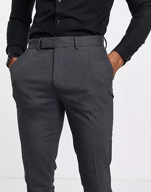 ASOS Mens Bottoms XS / Dark Grey ASOS - Slim Smart Trouser