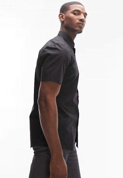 ASOS Mens Tops Tall S / Black ASOS -  Formal Slim Fit shirt