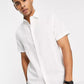 ASOS Mens Tops M Long Tall / White ASOS - Regular Smart Linen Shirt