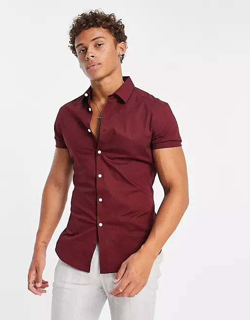 ASOS Mens Tops ASOS - Stretch Slim Fit Shirt