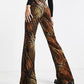 ASOS Womens Bottoms ASOS - Tall Flare Trouser In Semi-Sheer Burnout Animal