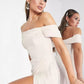 ASOS Womens Dress L / Off-White ASOS -  Beatrice Bardot Drape Wrap Wedding Dress