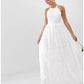 ASOS Womens Dress M / White ASOS - Lace Halter Neck Maxi Wedding Dress