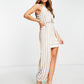 ASOS Womens Dress S / Beige ASOS - Linear Embellished Dress
