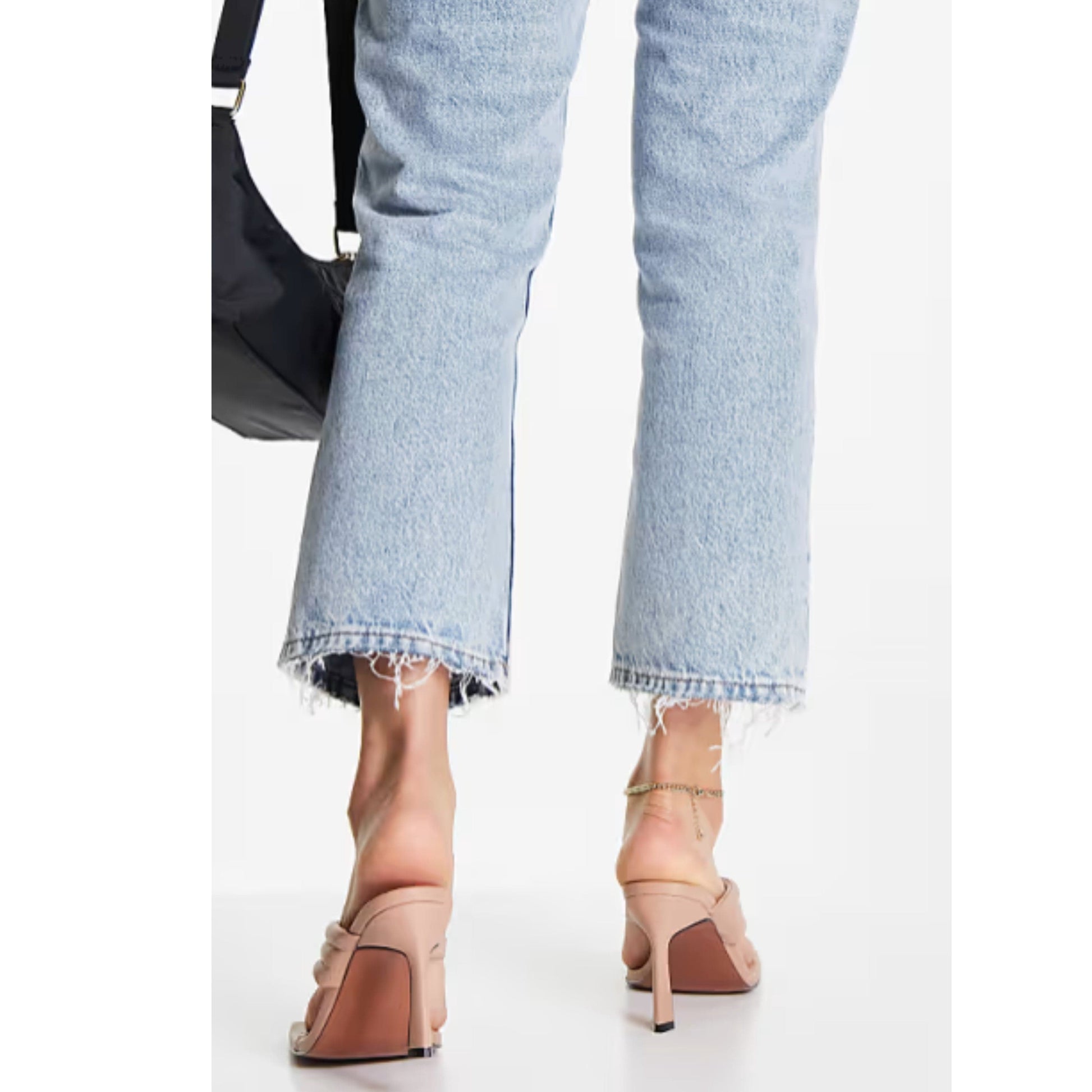ASOS Womens Shoes 35 / Beige ASOS -  Herring padded toe thong heeled sandals