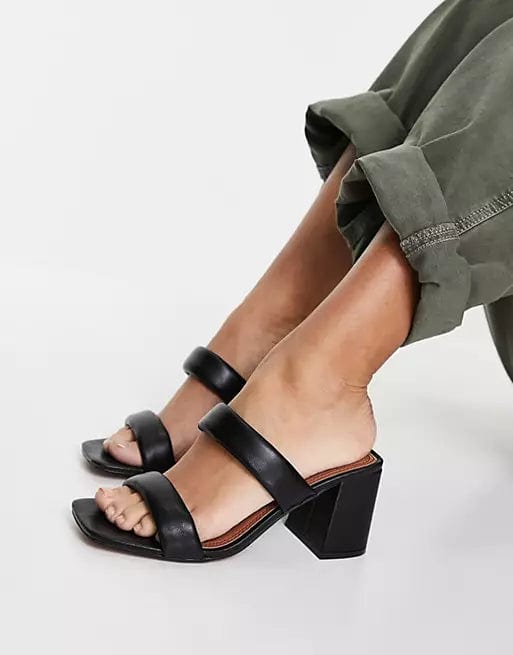 ASOS Womens Shoes 35 / Black ASOS -  Wide Fit Hyatt Padded Mules
