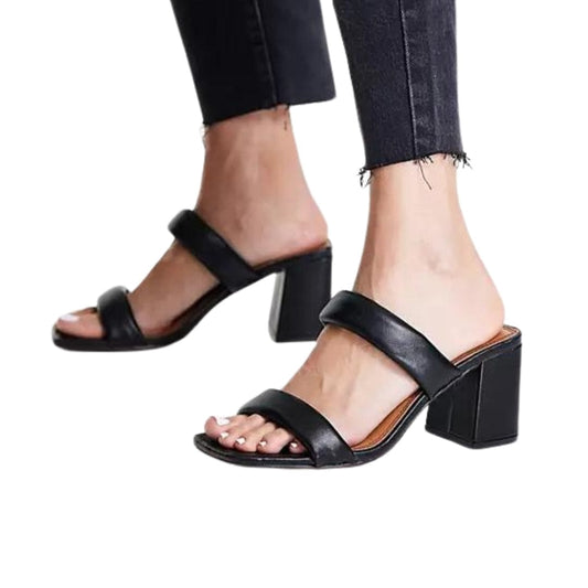 ASOS Womens Shoes 35 / Black ASOS -  Wide Fit Hyatt Padded Mules