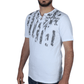 ATLAS FOR MEN Mens Tops M / White ATLAS FOR MEN - Cotton Graphic print criss cross t-shirt
