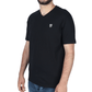 ATLAS FOR MEN Mens Tops M / Black ATLAS FOR MEN - Solid cotton front stitch design t-shirt