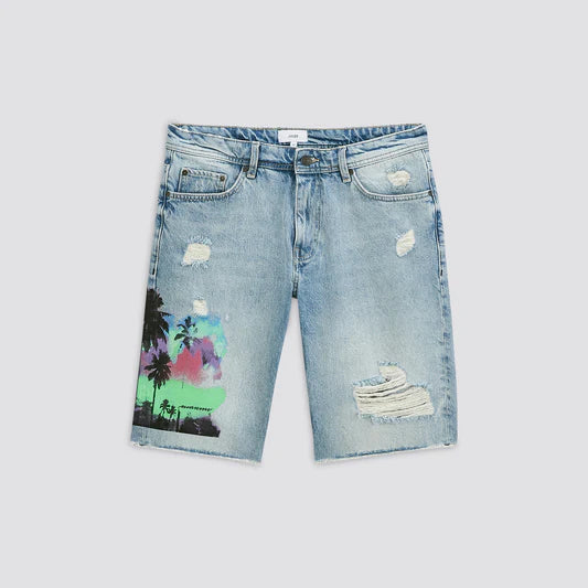 JULES - Painted design shorts denim