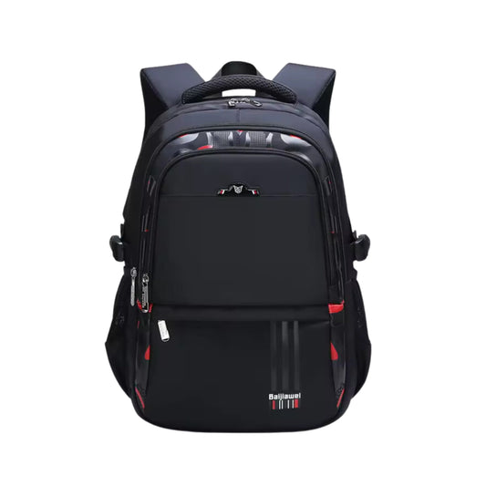 BAIJIAWEI School Bags Black-Red BAIJIAWEI - Backpack School Bag